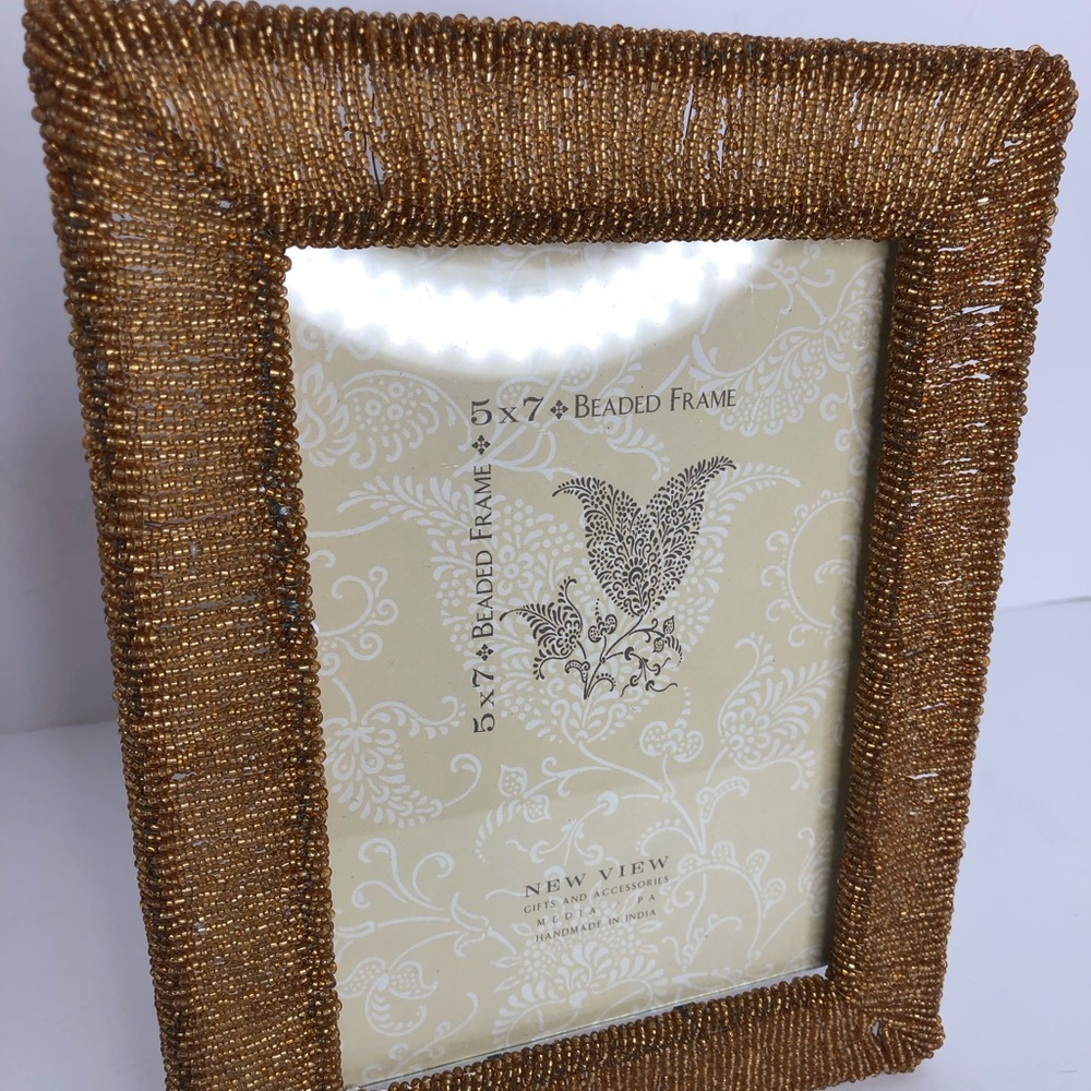 Gold Beaded Picture Frame, 5x7